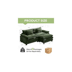 Oprisen 86" Modular Sectional Sofa, Comfy Deep Cloud Couch with Ottoman