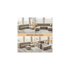VANOMi Sectional U-Shaped Sofa for Living Room, Modualr Sofa Couch, Camel