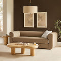 Modway Leif Performance Velvet Upholstered Sofa – 89 Inch Modern Tuxedo Sofa – Comfy 3 Seater Velvet Couch